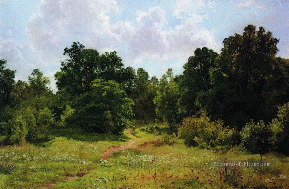 bord de la forêt à feuilles caduques 1895 paysage classique Ivan Ivanovitch Peintures à l'huile